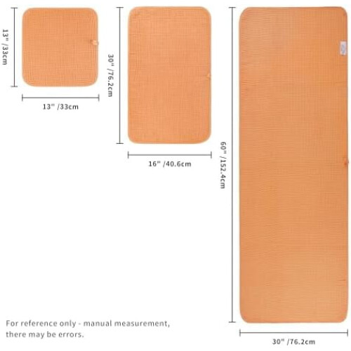 Ensemble de 6 serviettes de bain en microfibre à tissage gaufré 1
