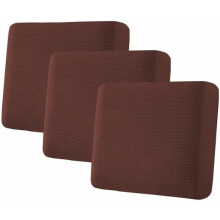 Set de 3 huse de pernă pentru canapea XL – model elastic, cărămidă arsă