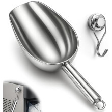 Stainless Steel Ice Scoop with Magnetic Hook – Compatible with GE Profile Opal 2.0 Nugget Ice Maker, Large Size