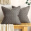Lot de 2 housses de coussin aspect lin 20x20 pouces 1