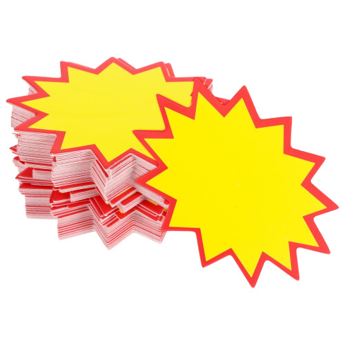 OUNONA100pcs Ετικέτες τιμών σούπερ μάρκετ Χάρτινες ετικέτες κενές πινακίδες