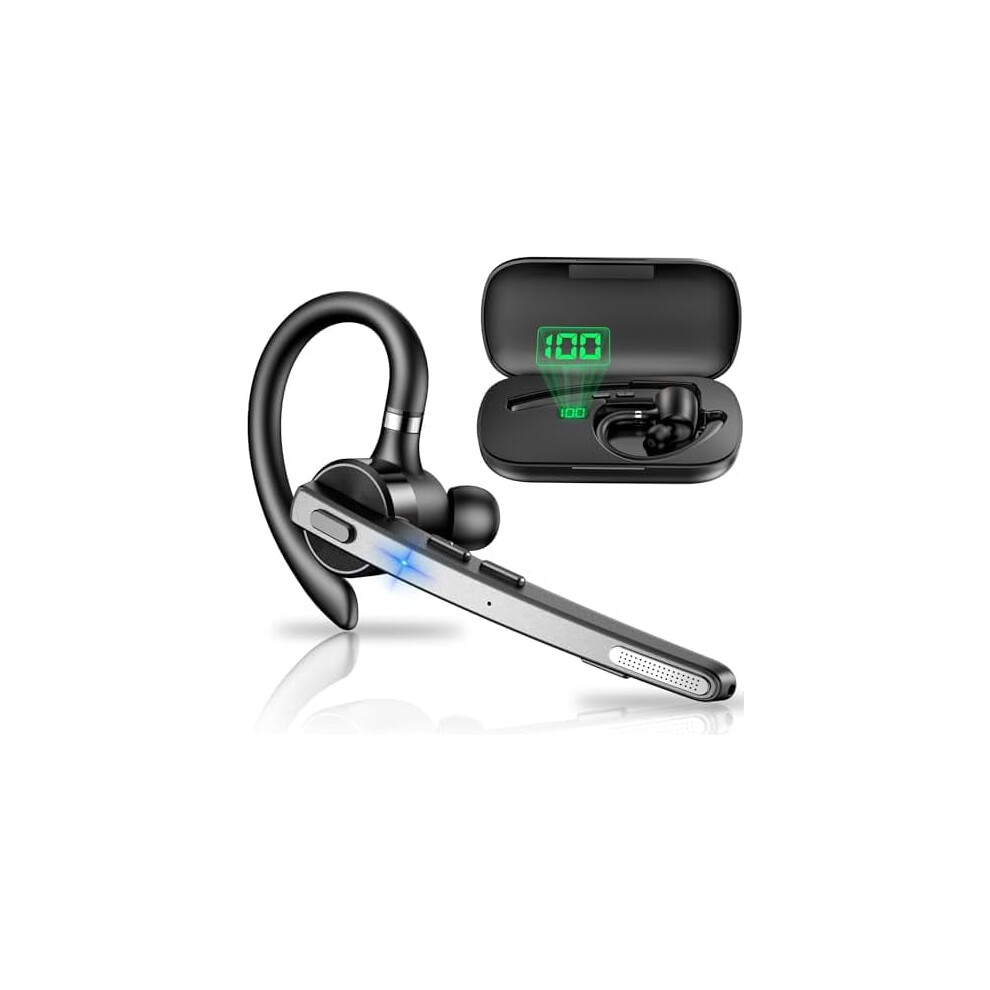 Bluetooth Headset 72H Talktime, V5.1, Dual Mic Noise Cancelling, 500Mah Case, Hands-Free For Office/Driver 9353595337558
