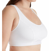 Dames 5016092 Cross Trainer Sportbeha met Rugsteun, Plus Size (Wit, maat 46)