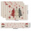 Kersttafelloper en placemats set – Polyester, 3