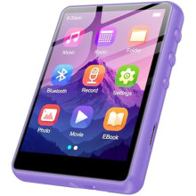 Seinnteoir MP3 ZLC128GB le Bluetooth5.4, Scáileán 2.4", Raidió FM, Cainteoir HD, Ríomhleabhar, Taifeadán Gutha, Cluasáin (Corcra)