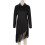 Abito da donna nero a maniche lunghe con revers e nappine 4