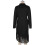 Abito da donna nero a maniche lunghe con revers e nappine 5