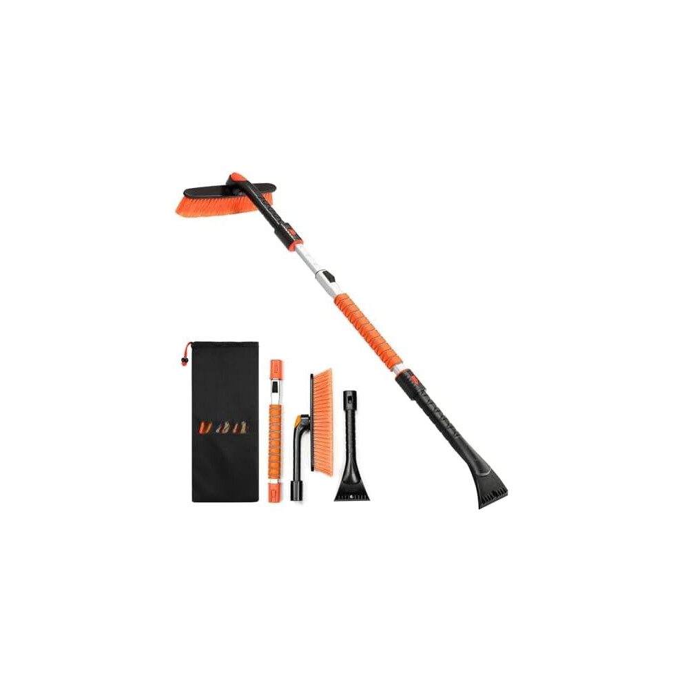 Ice Scraper And Snow Brush For Car Windshield Orange 9132278342061