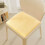Cuscino per sedia giallo, spesso, antiscivolo, lavabile, con lacci. 4