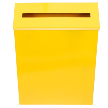 Boîte aux lettres rétro en métal jaune FRCOLOR, décorative et vintage pour la maison ou le bureau.