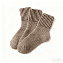 3dílné dámské zimní ponožky s botami, silné teplé a pohodlné, jednobarevné, dárky (khaki)