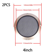 2-teiliges Auto-Lautsprecher-Abdeckungsset für Subwoofer, dekoratives rundes Gitter zum Schutz von Lautsprechern (2/3/4/5/6,5/8/10 Zoll)