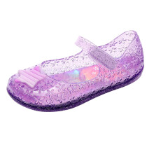 Pantuflas para niñas, moda, punta cerrada, suela no blanda, zapatos de gelatina con estrellas, princesas, pantuflas cómodas para el trabajo,