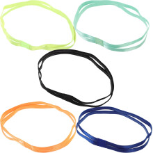 Athletic Headbands Elastic Headbands Black 5Pcs Unisex Sports Equipment