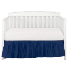Jupe de lit pour berceau AUQ, couleur unie, protection anti-poussière, volant anti-poussière, bleu tibétain