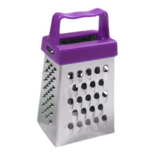 Râpe à légumes verticale multifonction en acier inoxydable, 10 pièces, antidérapante et sûre, pour la cuisine, violette