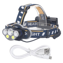 Battery Indicator Headlamp Rechargeable Headlamp Motion Sensor Design Waterproof Head Lamp With Long Press To Turn Off For Hiking And Exploration