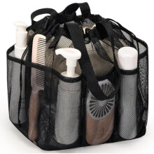 Panier de douche en filet avec cordon de serrage – 28 x 25 x 25 cm, 8