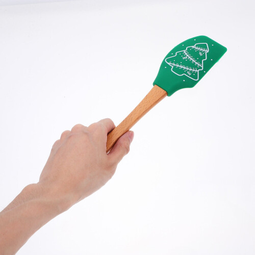 Ensemble de spatules de cuisson en bois et silicone 1