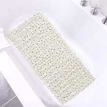Tappetino antiscivolo per vasca da bagno con ciottoli e ventose, 40,6 cm x 89 cm