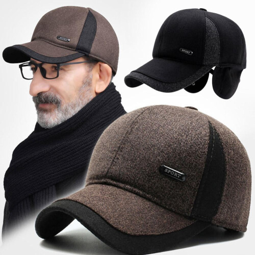 Polyester Men's Winter Baseball Cap Ear Flaps 1 PC 2