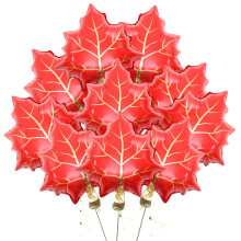 Ballons en aluminium à motif de feuille d'érable pour Thanksgiving (10 pièces)
