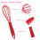 Ensemble de 3 mini fouets en silicone pour œufs et cuisson 3
