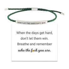 Verstellbares Armband aus Titanstahl für tägliche Motivation – LASS DICH NICHT VON SCHWIERIGEN TAGEN BESIEGEN