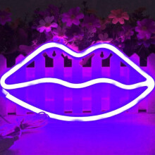 LED neonová nástěnná lampa – design obláčku a kočky, teplá bílá