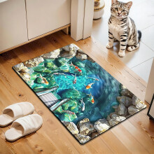 Deurmat van 40 x 60 cm met 3D optische illusie, antislip en wasbaar, voor binnen- en buitengebruik.