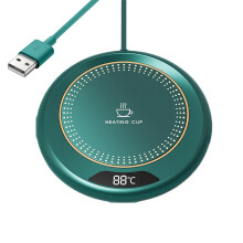 Smart Coffee Mug Warmer with Three Temperature Settings, USB Powered Desk Drink Heater for Tea and Coffee, Green