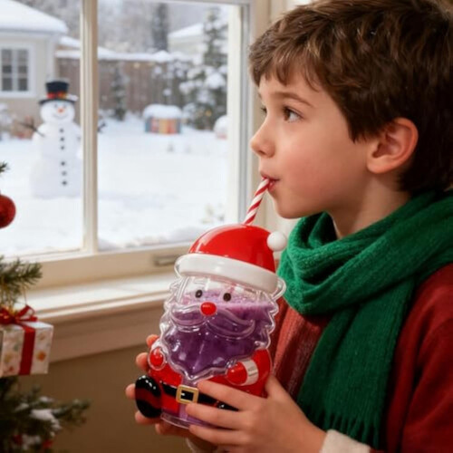 Weihnachtsmann-förmiger Trinkbecher (20 oz) 2