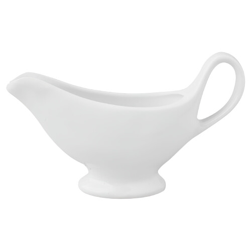 Salsera de cerámica con asa, 150 ml, blanca 1
