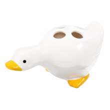 Porte-brosse à dents de voyage en céramique en forme de petit canard mignon pour enfant