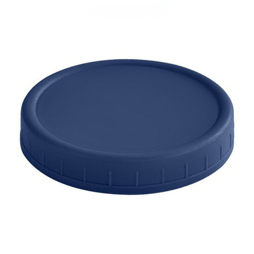 EASTIN1PC Πλαστικά Καπάκια για Βάζα Mason με Πλατύ Στόμιο, Χωρίς Επένδυση, Λευκά Ραβδωτά