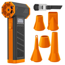 Souffleur d'air et aspirateur sans fil avec 5 embouts, lumière LED,