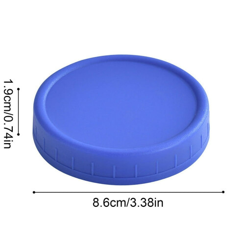 EASTIN1PC Πλαστικά Καπάκια για Βάζα Mason με Πλατύ Στόμιο, Χωρίς Επένδυση, Λευκά Ραβδωτά 1
