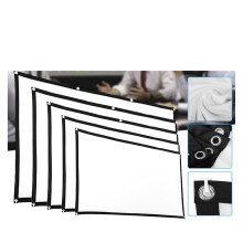 16:9 Tela para pantalla de proyector de 100 x 120 pulgadas, portátil, reflectante, imágenes de alta resolución