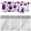 Cortina de varão com bloco de cores abstrato roxo, 42x18 polegadas, compatível com decoração moderna e retrô. 5
