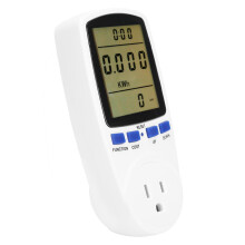 Energiamonitor túlterhelés-riasztással LCD kijelzővel, Watt, Volt, Amper nyomon követése, Számlamegtakarítás