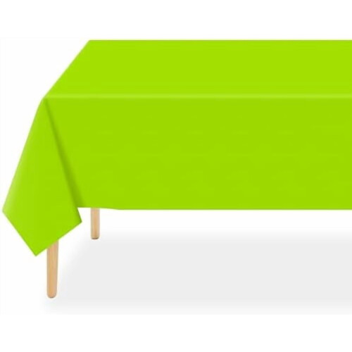 Toalhas de mesa descartáveis rosa claro, pacote com 6 unidades, 137 x 274 cm (54 x 108 polegadas)