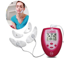 Massageador facial elétrico EMS para emagrecimento e relaxamento dos músculos faciais.