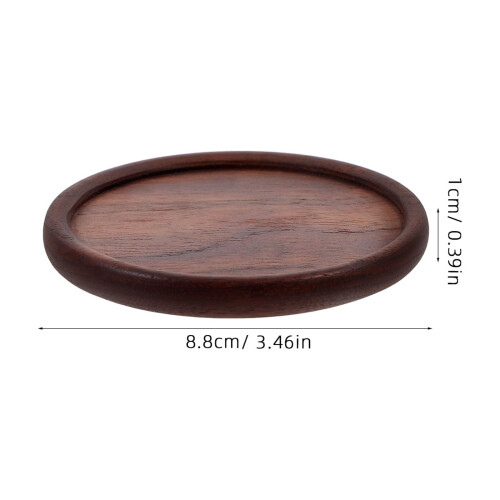 Sottobicchiere dal design semplice ed elegante in legno di noce, 2 pezzi 2