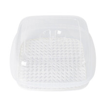 Cuiseur vapeur antiadhésif en PP avec couvercle, trous hexagonaux pour cuisson vapeur, compatible micro-ondes, ustensile de cuisine transparent