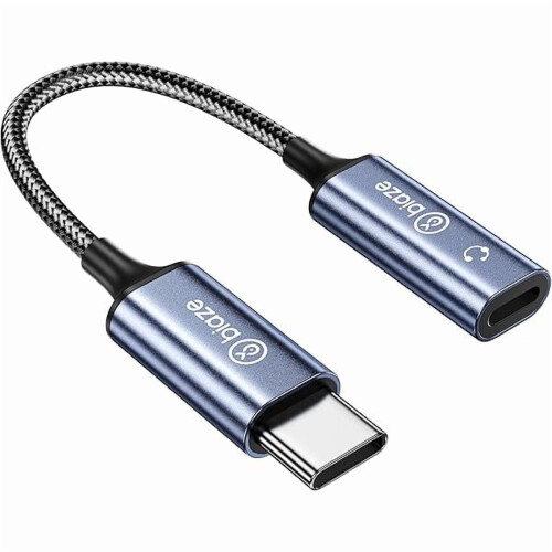 Adaptador de áudio USB-C para Lightning, compatível com iPhone 16/15, iPad Pro/Air 6-4 e MacBook.