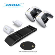 Base di ricarica doppia per controller wireless PS5 DualSense: ricarica rapida, base antiscivolo, compatibile con i controller PS5.