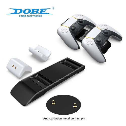 Base di ricarica doppia per controller wireless PS5 DualSense: ricarica rapida, base antiscivolo, compatibile con i controller PS5.