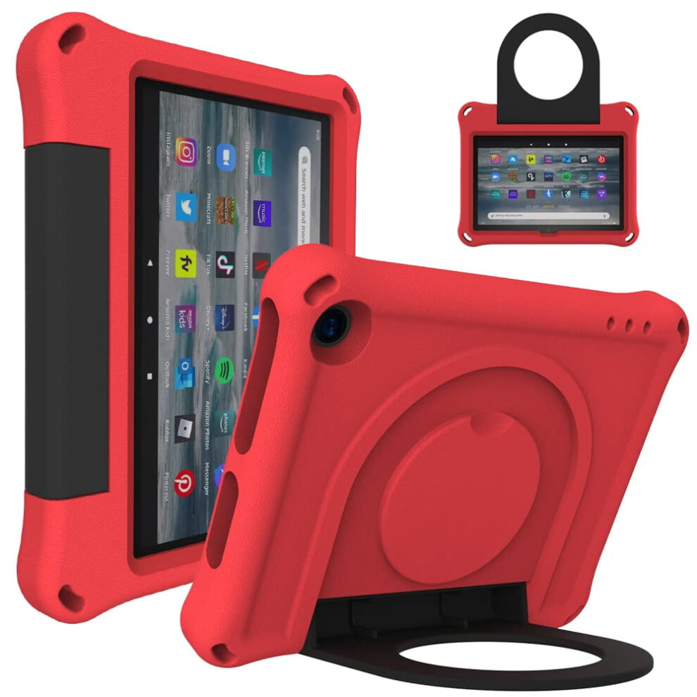 Fire 7 Tablet Cover For Kids (12Th Gen) Â Shockproof, Kid-Proof, Stand & Handle, Compatible With Fire 7 2022 (Rose) 9448990362011