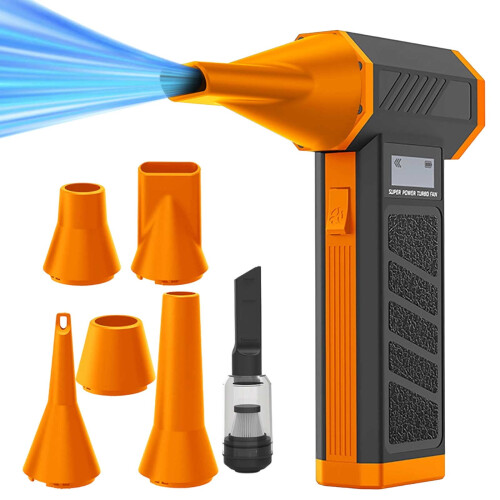 Soprador e aspirador de ar sem fio com 5 bicos e luz LED. 2