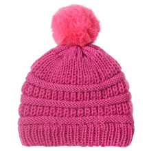 Bonnet d'hiver pour enfants, bébés et tout-petits (garçons et filles), bonnet tricoté avec pompon et élastiques, turban chaud et tendance.